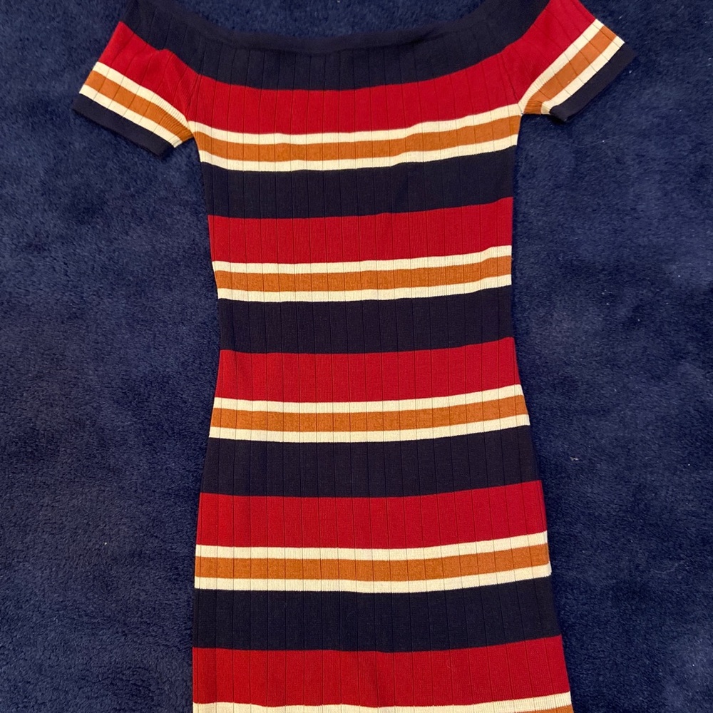 Striped body-con dress
